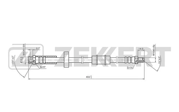 BS-9403 ZEKKERT Тормозной шланг (фото 1)