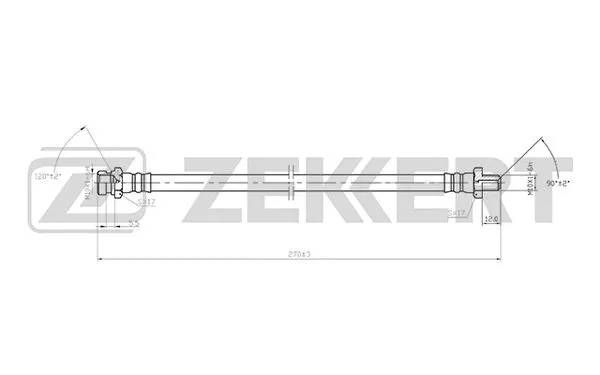 BS-9412 ZEKKERT Тормозной шланг (фото 1)