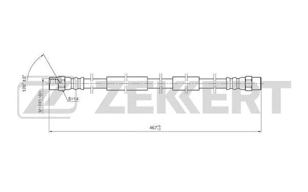 BS-9421 ZEKKERT Тормозной шланг (фото 1)