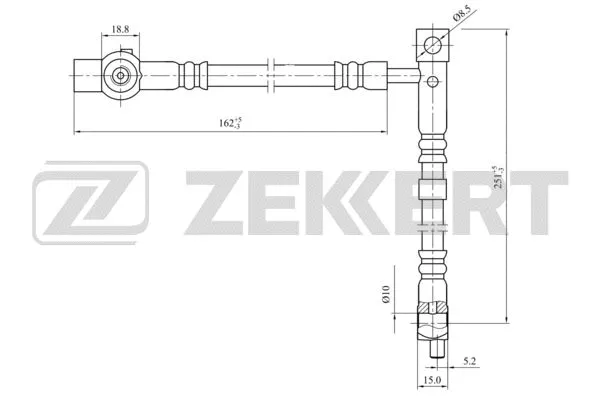 BS-9440 ZEKKERT Тормозной шланг (фото 1)