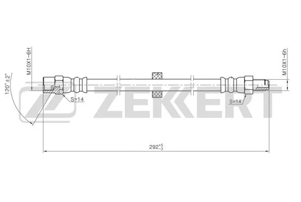 BS-9470 ZEKKERT Тормозной шланг (фото 1)