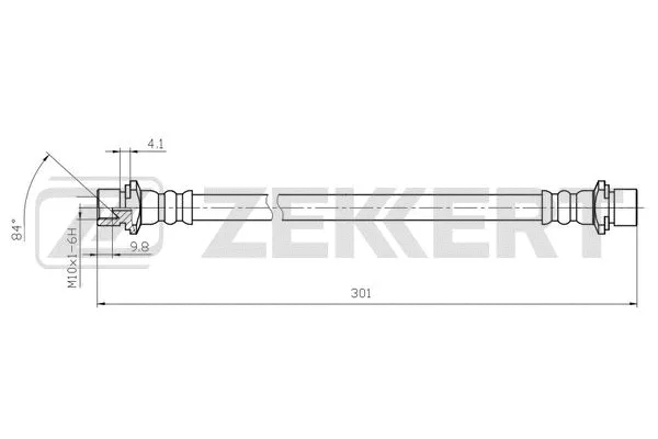 BS-9501 ZEKKERT Тормозной шланг (фото 1)