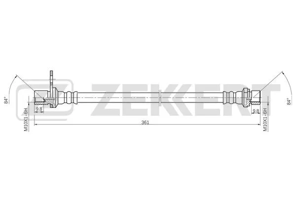 BS-9521 ZEKKERT Тормозной шланг (фото 1)