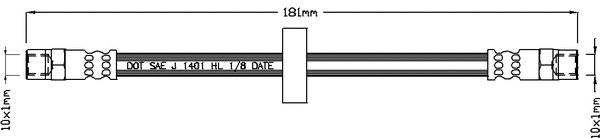 JBH1018 JURATEK Тормозной шланг (фото 1)