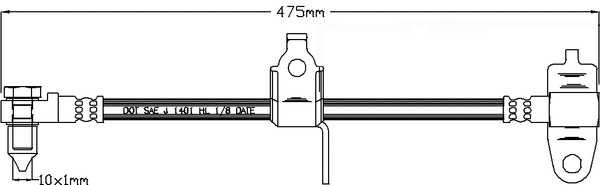 JBH1087R JURATEK Тормозной шланг (фото 1)