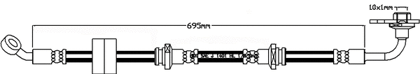 JBH1108L JURATEK Тормозной шланг (фото 1)