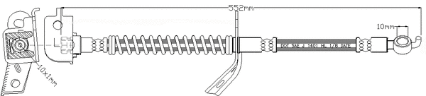 JBH1215R JURATEK Тормозной шланг (фото 1)