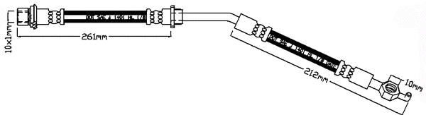 JBH1231R JURATEK Тормозной шланг (фото 1)