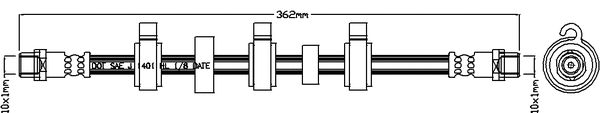 JBH1236L JURATEK Тормозной шланг (фото 1)