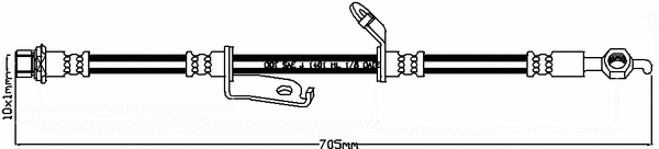 JBH1344R JURATEK Тормозной шланг (фото 1)