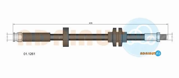 01.1261 ADRIAUTO Тормозной шланг (фото 1)