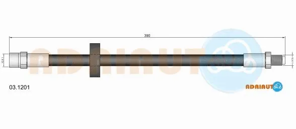 03.1201 ADRIAUTO Тормозной шланг (фото 1)