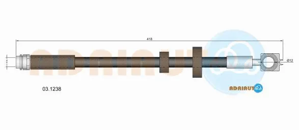 03.1238 ADRIAUTO Тормозной шланг (фото 1)
