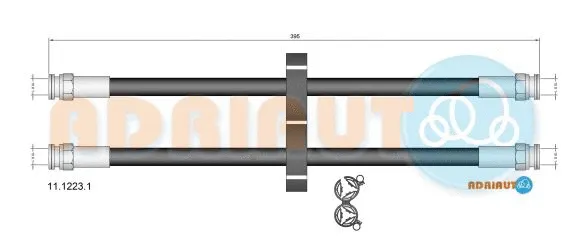 11.1223.1 ADRIAUTO Тормозной шланг (фото 1)