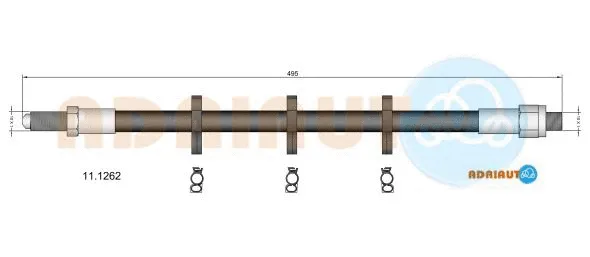 11.1262 ADRIAUTO Тормозной шланг (фото 1)
