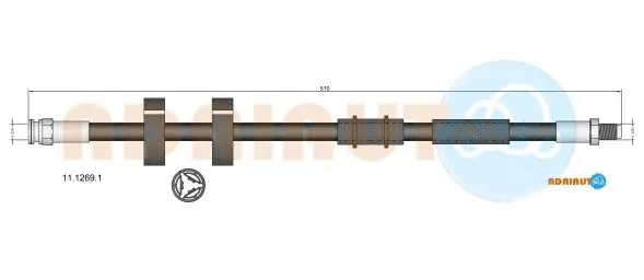 11.1269.1 ADRIAUTO Тормозной шланг (фото 1)