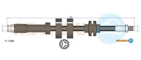11.1286 ADRIAUTO Тормозной шланг (фото 1)