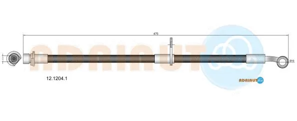 12.1204.1 ADRIAUTO Тормозной шланг (фото 1)