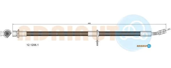 12.1206.1 ADRIAUTO Тормозной шланг (фото 1)