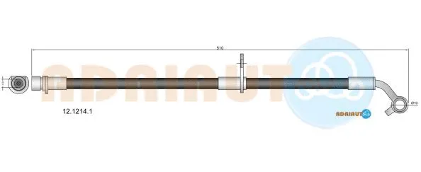 12.1214.1 ADRIAUTO Тормозной шланг (фото 1)