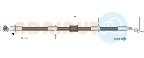 12.1224 ADRIAUTO Тормозной шланг (фото 1)