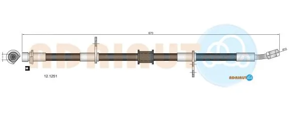 12.1251 ADRIAUTO Тормозной шланг (фото 1)
