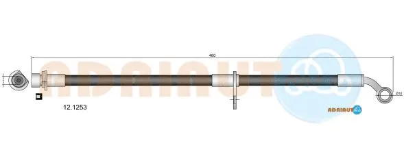 12.1253 ADRIAUTO Тормозной шланг (фото 1)