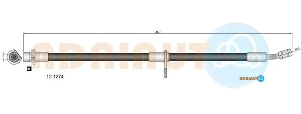 12.1274 ADRIAUTO Тормозной шланг (фото 1)