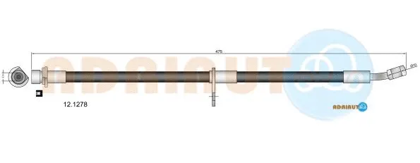 12.1278 ADRIAUTO Тормозной шланг (фото 1)