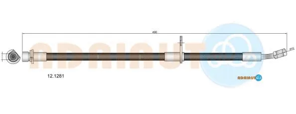 12.1281 ADRIAUTO Тормозной шланг (фото 1)