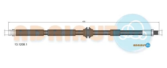 13.1208.1 ADRIAUTO Тормозной шланг (фото 1)