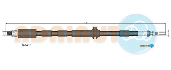 13.1221.1 ADRIAUTO Тормозной шланг (фото 1)