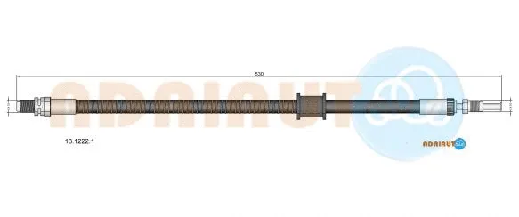 13.1222.1 ADRIAUTO Тормозной шланг (фото 1)