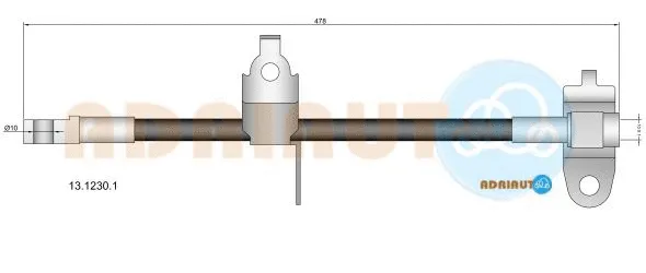13.1230.1 ADRIAUTO Тормозной шланг (фото 1)