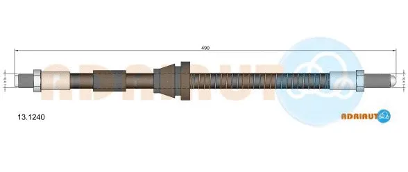 13.1240 ADRIAUTO Тормозной шланг (фото 1)