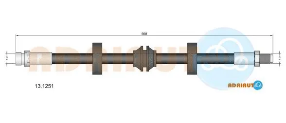 13.1251 ADRIAUTO Тормозной шланг (фото 1)