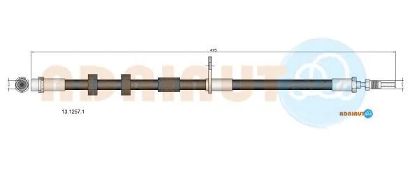 13.1257.1 ADRIAUTO Тормозной шланг (фото 1)