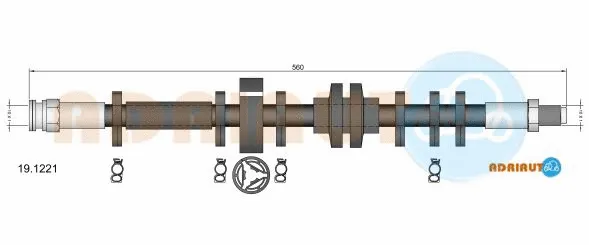 19.1221 ADRIAUTO Тормозной шланг (фото 1)