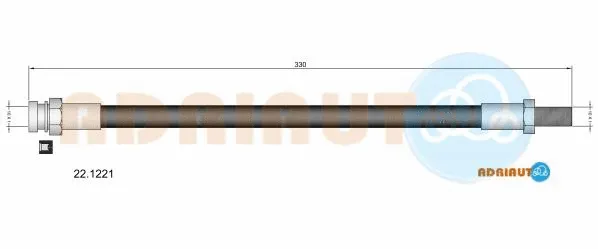22.1221 ADRIAUTO Тормозной шланг (фото 1)