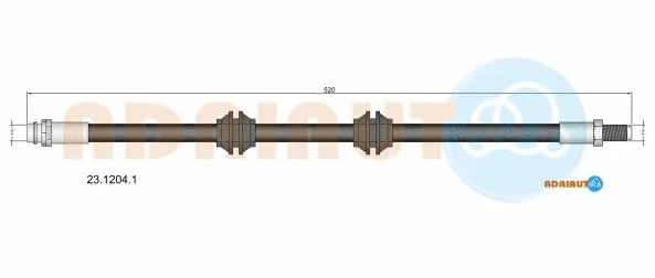 23.1204.1 ADRIAUTO Тормозной шланг (фото 1)