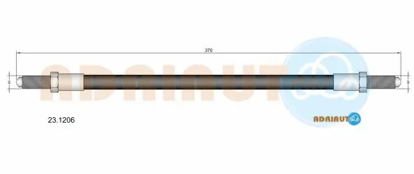 23.1206 ADRIAUTO Тормозной шланг (фото 1)
