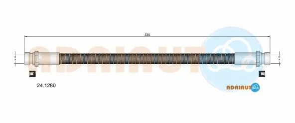 24.1280 ADRIAUTO Тормозной шланг (фото 1)