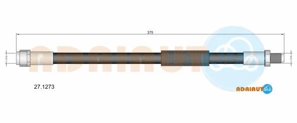 27.1273 ADRIAUTO Тормозной шланг (фото 1)