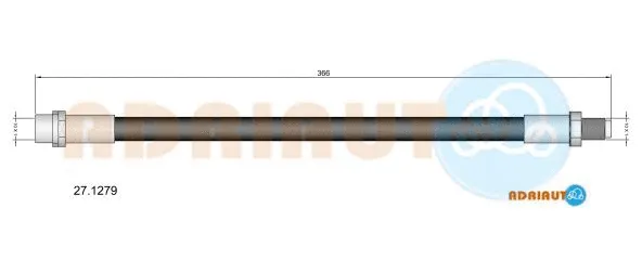 27.1279 ADRIAUTO Тормозной шланг (фото 1)