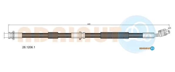 28.1206.1 ADRIAUTO Тормозной шланг (фото 1)