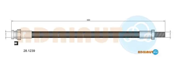 28.1239 ADRIAUTO Тормозной шланг (фото 1)