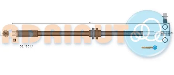 33.1201.1 ADRIAUTO Тормозной шланг (фото 1)