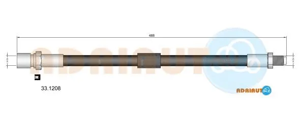 33.1208 ADRIAUTO Тормозной шланг (фото 1)
