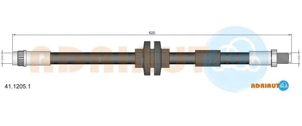 41.1205.1 ADRIAUTO Тормозной шланг (фото 1)
