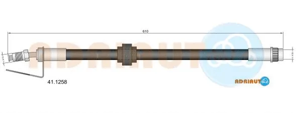 41.1258 ADRIAUTO Тормозной шланг (фото 1)